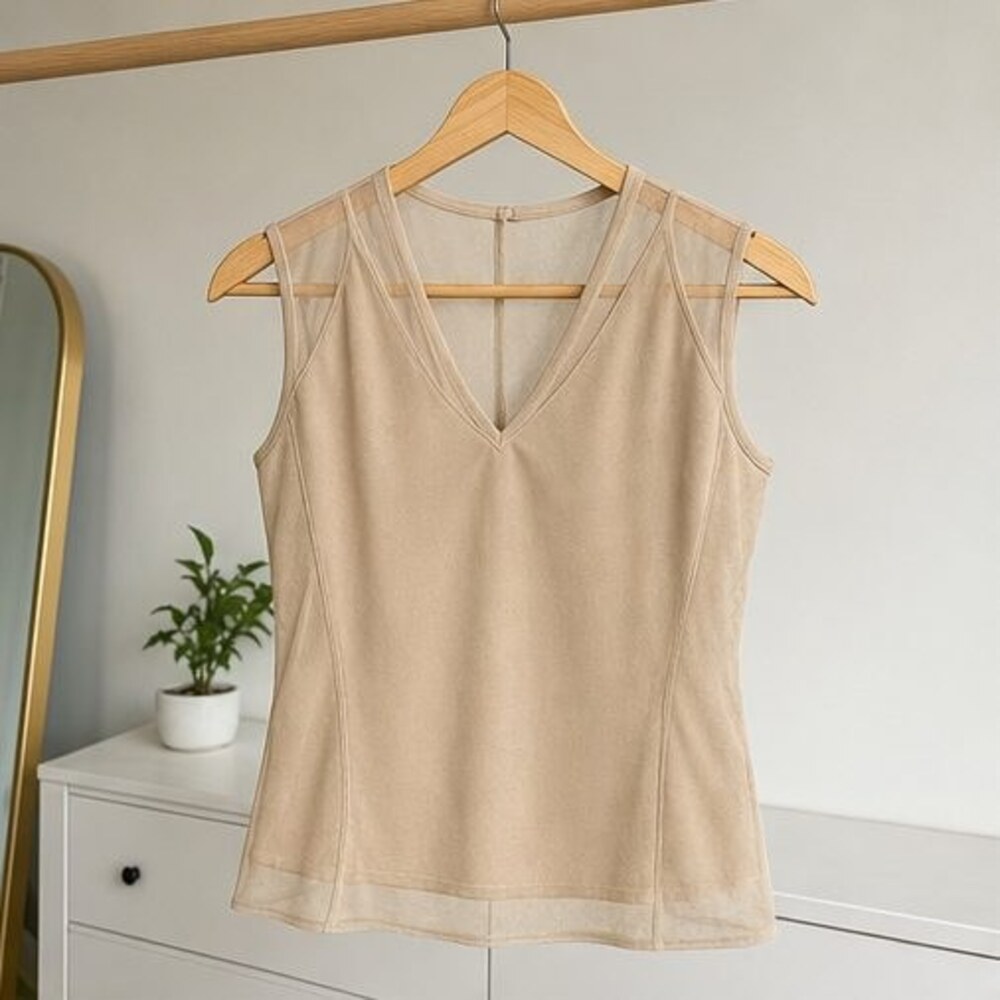 Sand Ruffle Blouse